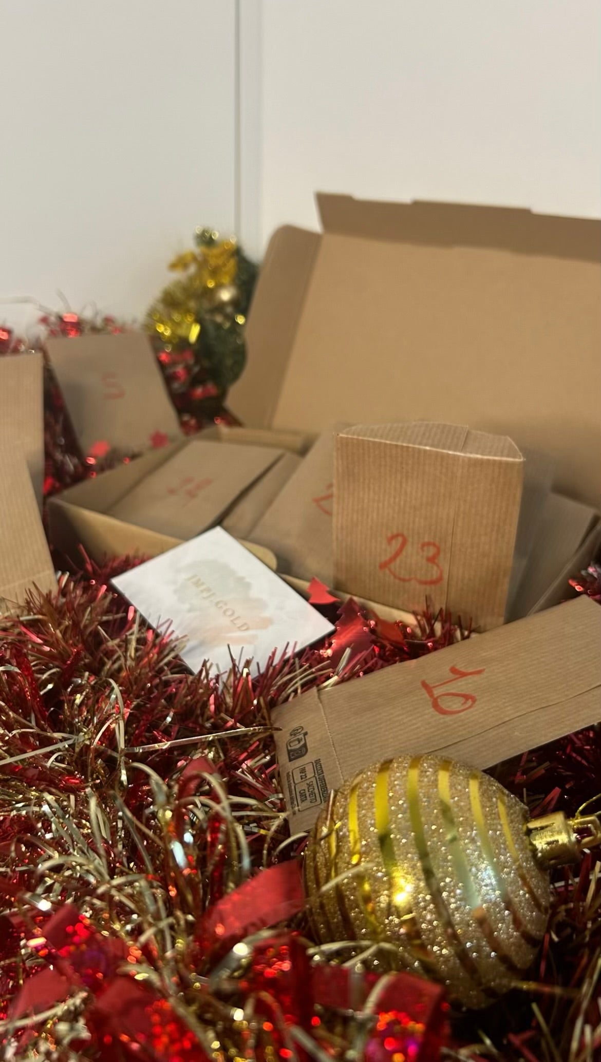 Calendrier de l’avent argenté