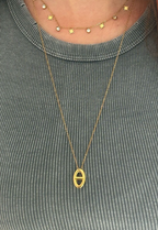 Collier maille marine