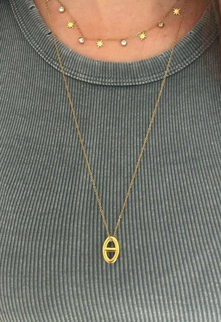 Collier maille marine