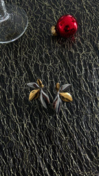 Boucles d'oreilles double couleur